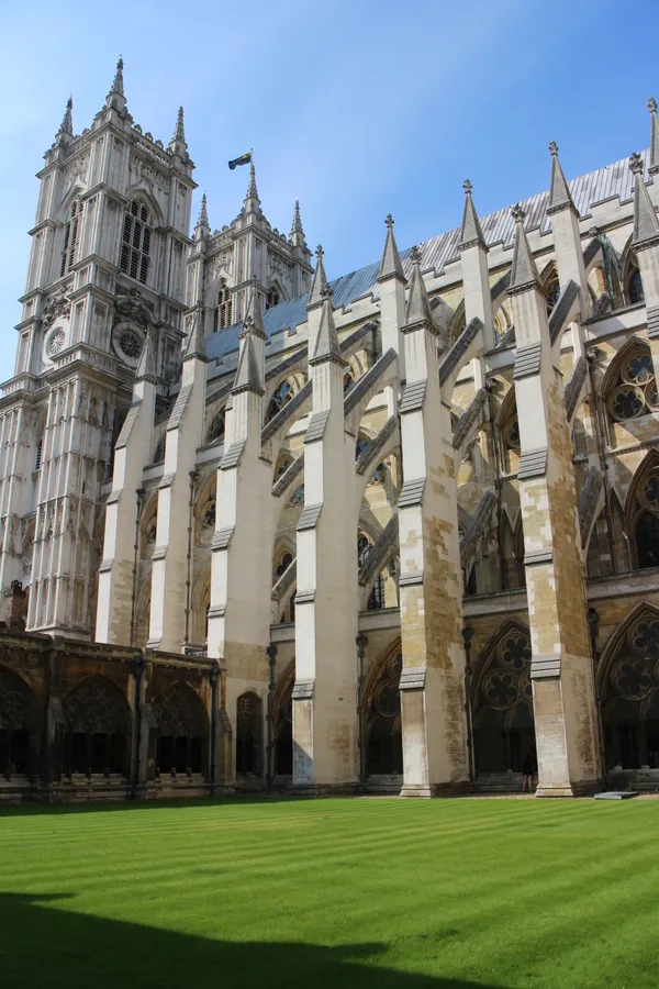 Westminster Abbey and its cloister in London